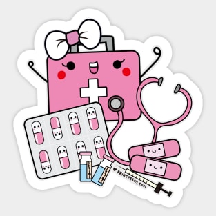 First Aid cute pills cartoon Sticker